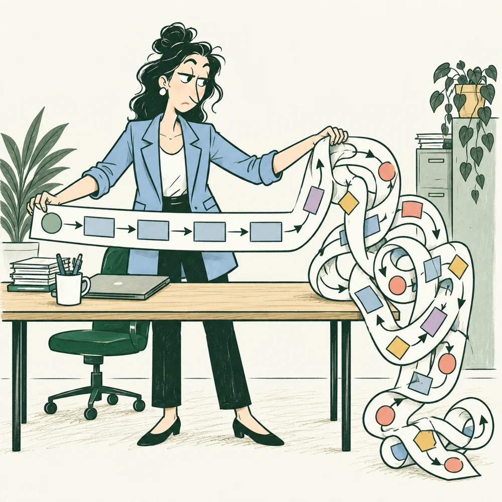 The Business Analyst unfolds exceptions hidden in a straight process.