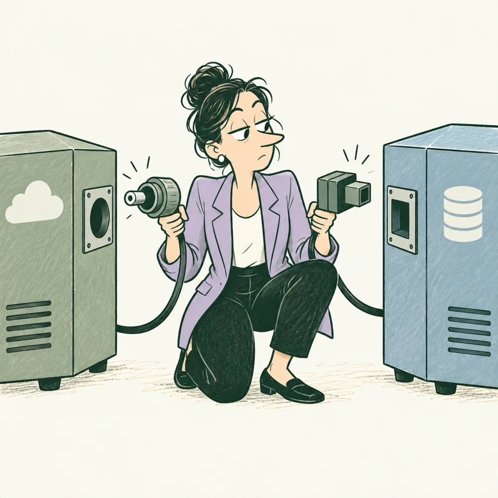 The Systems Analyst discovers incompatible connectors between systems.