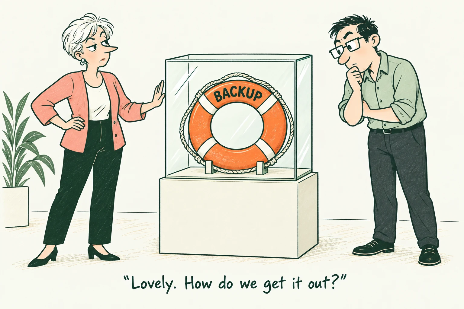 A backup becomes useful when the recovery procedure works.