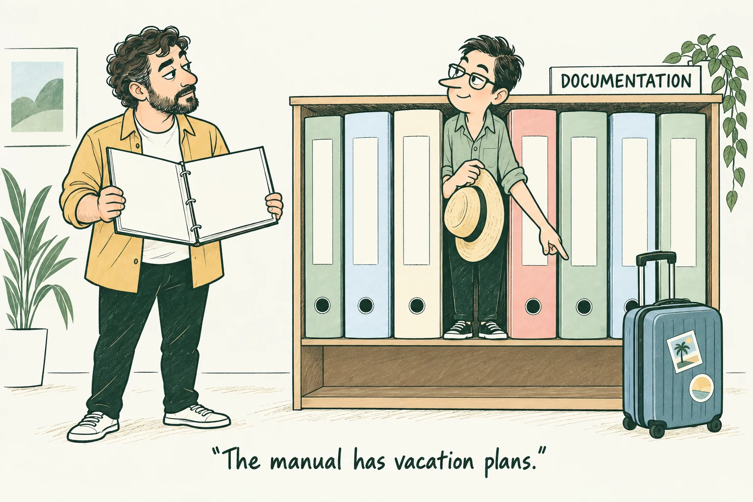 The operating knowledge needs to stay when its author leaves.