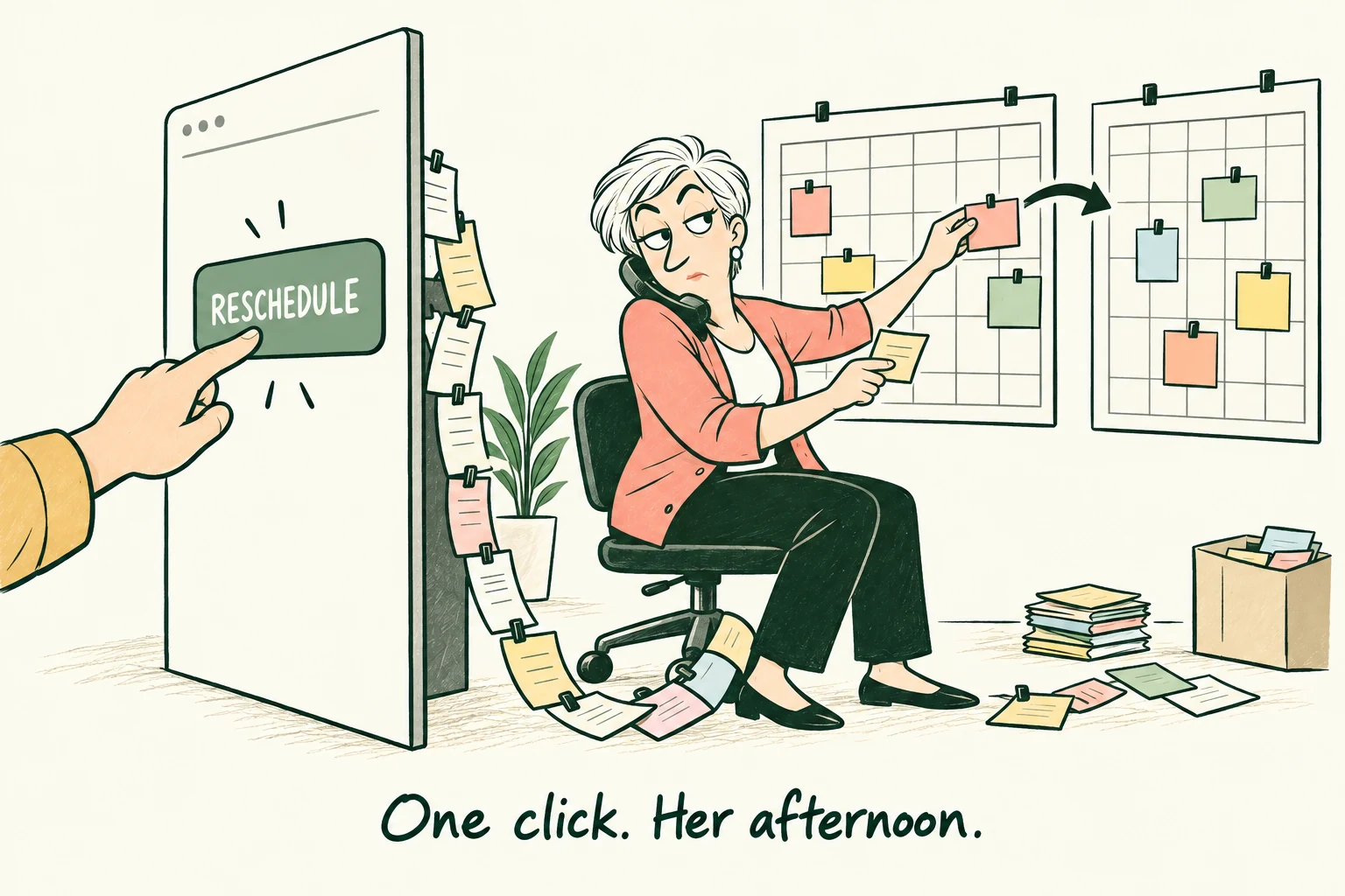 A small-looking action can hide a long chain of work.